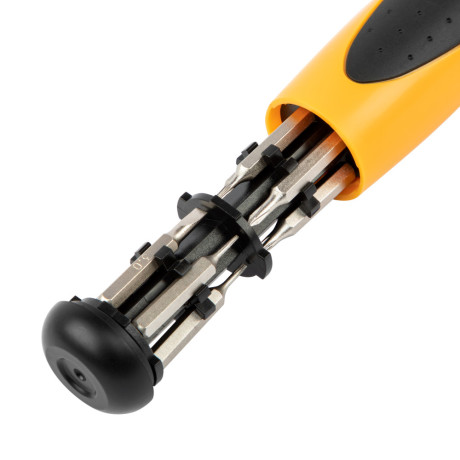 Отвертка реверсивная, механизм SmartPush mini 11 шт, CrMo Denzel