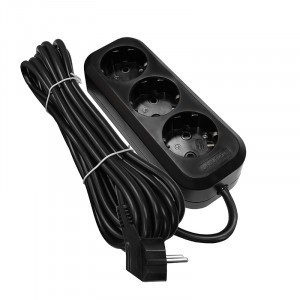 UNIVersal сет. удлинитель ПВС 3х0.75 3роз. 5м 10А  черный земля У10-554 1983