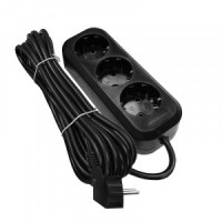 UNIVersal сет. удлинитель ПВС 3х0.75 3роз. 5м 10А  черный земля У10-554 1983