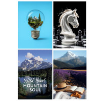 Блокнот А5, 40 листов, офсет, обложка картон, спираль, в клетку, 4 диз.