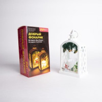 Фигура новогодняя &quot;Добрый фонарик модель Снеговик&quot; т.бел 145x78x53мм 1LED AG13x3(в комп) 4,5V Funray