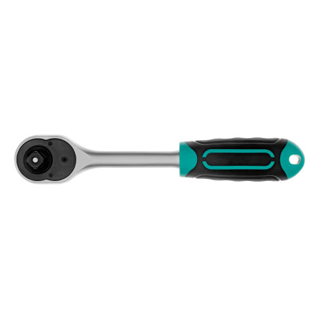 Ключ-трещотка 3/8", CrV, 72 зуба, с быстрым сбросом, матовый хром Stels