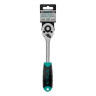 Ключ-трещотка 3/8", CrV, 72 зуба, с быстрым сбросом, матовый хром Stels
