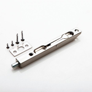 Ригель шпингалет торцевой РЕНЦ 140 мм, никель матовый  INR 140 SN