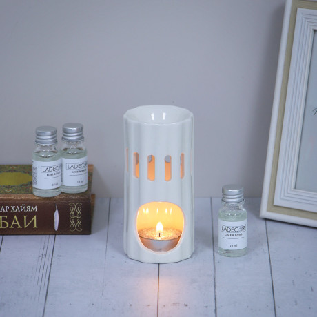 LADECOR Ароманабор лампа и масло, 3штx10мл, с ароматами, (Lavender&vanilla/Lime&basil/Dry wood)
