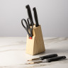 Набор ножей 6 пр. в дер.подставке: ножи кух. 7,5см, 11,5см, 12см, 14см, ножницы