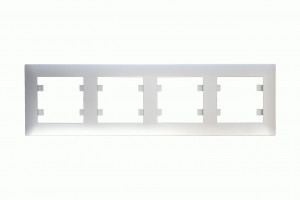 MAKEL Karea Rizz рамка СУ 4 мест. СЕРЕБРЯНЫЙ 88065704