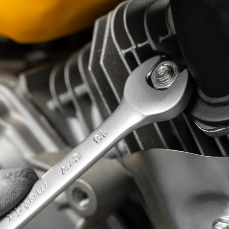 Набор ключей комбинированных, 6-22 мм, 12 шт, CrV, матовый хром Matrix