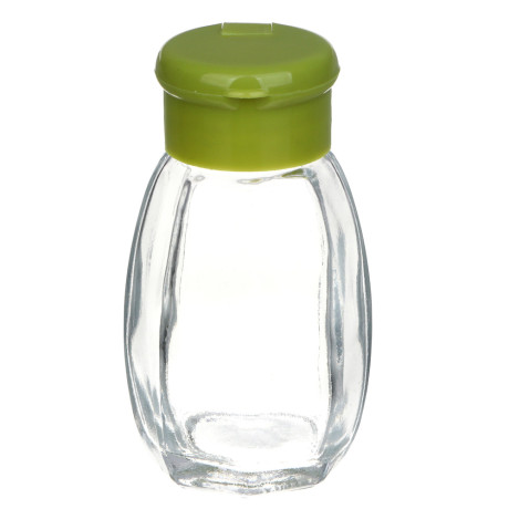 Солонка, стекло, пластик, 3,3х7,3см