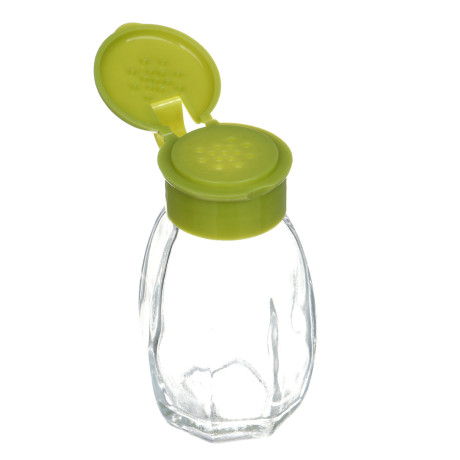 Солонка, стекло, пластик, 3,3х7,3см