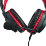 BY Наушники проводные с микрофоном игровые Сabasset 3.5мм 4pin-SPK+MIC 3,2 м, красные