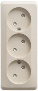 Systeme Electric Этюд роз. ОУ 3 мест. крем. (пл.осн., штор.) PA16-010K (11!)