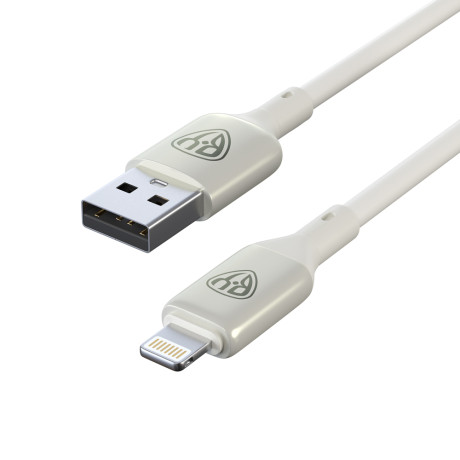 BY Кабель для зарядки Space Cable Pro iP, 2.4А, 1м, Быстрая зарядка, штекер металл, белый