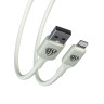 BY Кабель для зарядки Space Cable Pro iP, 2.4А, 1м, Быстрая зарядка, штекер металл, белый