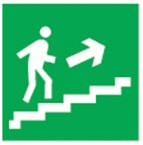 Navigator наклейка к эвакуационнму выходу по лестнице вверх NL-150x150W-E15 (на стену), 14391