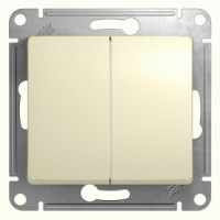 Systeme Electric GLOSSA мех. перекл. (проходн.) СУ 2 кл. беж. (пл.осн.) GSL000265 (20!)