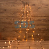 Гирлянда на елку с кольцом 105LED тепло-белый, 7нит. по 1,5м., зел.пвх IP20