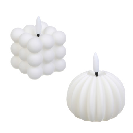 Светильник LED в форме свечи, 5,5-7х7,5-8см, 3хLR44, пластик, 2 вида