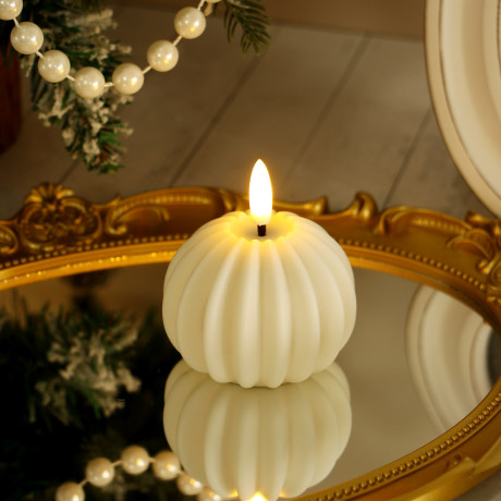 Светильник LED в форме свечи, 5,5-7х7,5-8см, 3хLR44, пластик, 2 вида