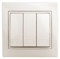 ЭРА Intro Plano выкл. СУ 3 кл. 10А, 250В, сл.кость, 1-106-02, 53789