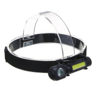 ЕРМАК Фонарь налобный, XPG+COB, 4 режима, 500мАч, зарядка Туре-С, 103х27х25 мм, пластик