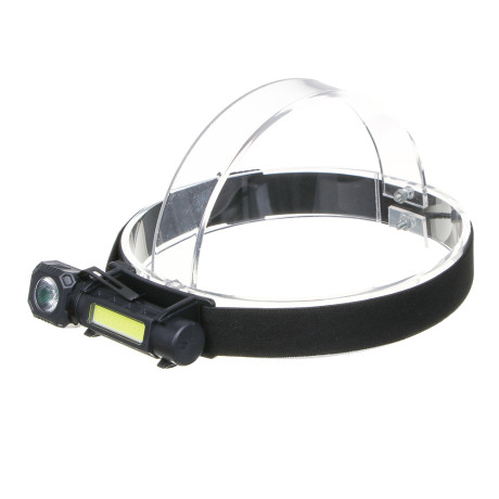 ЕРМАК Фонарь налобный, XPG+COB, 4 режима, 500мАч, зарядка Туре-С, 103х27х25 мм, пластик