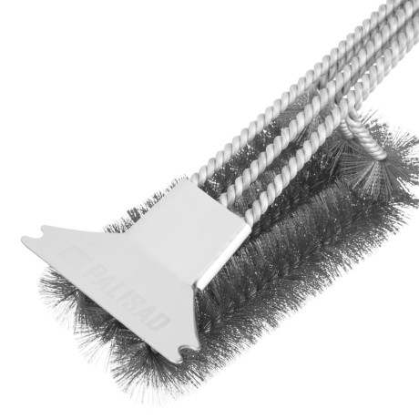 Щетка для чистки гриля 46,5 см, 2 в 1 (щетка, скребок) Camping Palisad