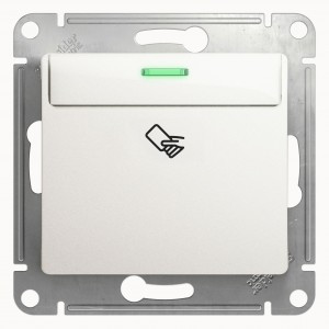 Systeme Electric GLOSSA мех. карточного выкл. СУ 1 кл. перламутр (пл.осн.) GSL000669 (+) (20!)