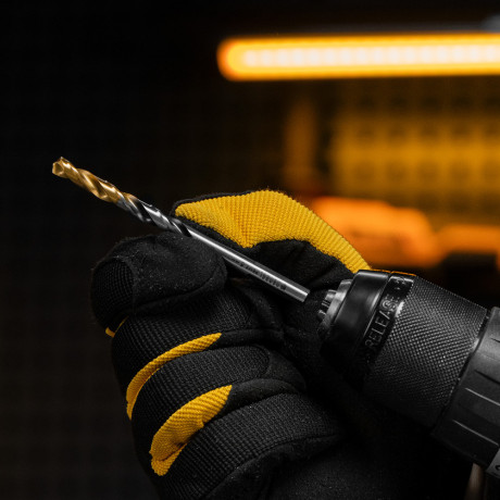 Сверло спиральное по металлу 6 x 93мм, Р6М5, Golden Tip, многогранная заточка Denzel