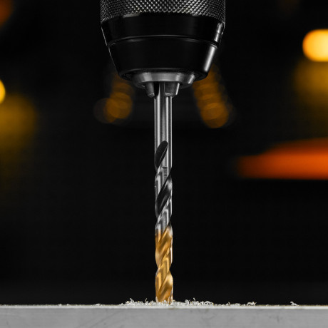 Сверло спиральное по металлу 6 x 93мм, Р6М5, Golden Tip, многогранная заточка Denzel