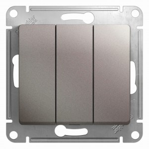 Systeme Electric GLOSSA мех. выкл. СУ 3 кл. платина (пл.осн.) GSL001231 (5!)