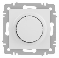 ЭРА Intro Accent мех. диммер СУ (поворотный) 600Вт 230В, белый матовый 6-401-01М