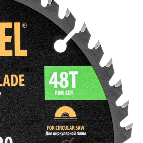 Пильный диск по дереву ф165 х 20 мм, 48 зубьев, тонкий Denzel