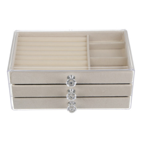 Шкатулка для украшений, 10,5x13,5x23,5 см, ПВХ, 2 цвета