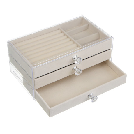 Шкатулка для украшений, 10,5x13,5x23,5 см, ПВХ, 2 цвета