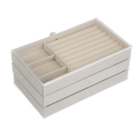 Шкатулка для украшений, 10,5x13,5x23,5 см, ПВХ, 2 цвета