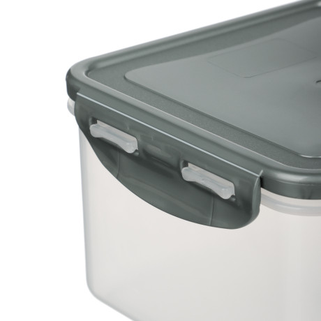 Контейнер герметичный для СВЧ с защелками тм Good&good, квадратный 1,25л, пластик