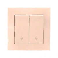 EKF Валенсия выкл. проходн. СУ 2 кл. 10А кремовый Al/Cu (корпус PC) EWV10-027-20