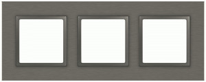 ЭРА Elegance рамка СУ 3 мест. металл титан 14-5203-16 65844