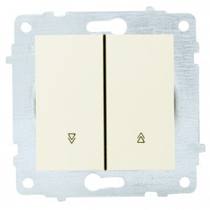 OVIVO мех. выкл. СУ 2 кл. (жалюзийный) крем (ко всем рамкам) 600-000202-216