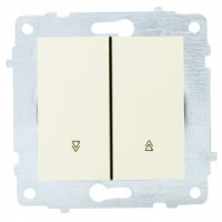 OVIVO мех. выкл. СУ 2 кл. (жалюзийный) крем (ко всем рамкам) 600-000202-216