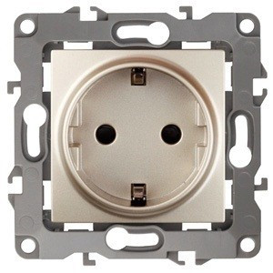 ЭРА 12 мех. роз. СУ 1 мест. 16А земля, шторки, шампань, автоклеммы 12-2102-04 0691