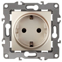 ЭРА 12 мех. роз. СУ 1 мест. 16А земля, шторки, шампань, автоклеммы 12-2102-04 0691