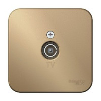 Systeme Electric BLANCA роз. TV ОУ 1 мест. титан(пл.осн, окон., RG6, 1dB, изол.пл.) BLNTA000014(18!)
