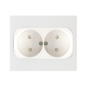 EKF Стокгольм роз. СУ 2 мест. 10А (шторки) белая автоклеммы (корпус PC) EXR10-102-10