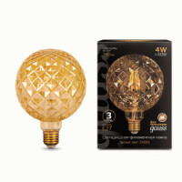 Gauss Filament лампа G120 E27 4W(380lm) 2400K 2K Сarat Golden филамент (нитев) 105802004