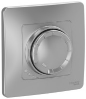 Systeme Electric BLANCA диммер поворотно-нажим универс СУ 1 кл. алюминий (400Вт)BLNSS040013