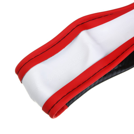 ЕРМАК Оплетка руля, Карбон - А, черная с красными вставками, размер М, полиуретан(PU)