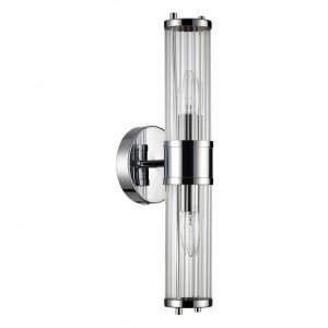 ODEON LIGHT 4945/2W DROPS ODL22 603 хром/прозр/стекло Бра с выкл. E14 1x40W IP44 KEPA