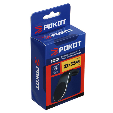 ЕРМАК Держатель смартфона Г-образный, магнитный на дефлектор